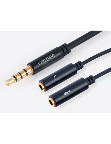 Veggieg 3.5mm Adaptador Audífono Micrófono