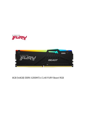 KINGSTON 8GB 5200MT/s DDR5 CL40 FURY RGBKF552C40BBA-8