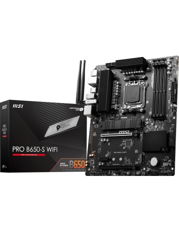 MSI PRO B650-S WIFI AM5 AMD B650 Ryzen 7000 DDR5 PCI-E x16 slot Wi-Fi 6E Bluetooth SATA 6Gb/s ATX